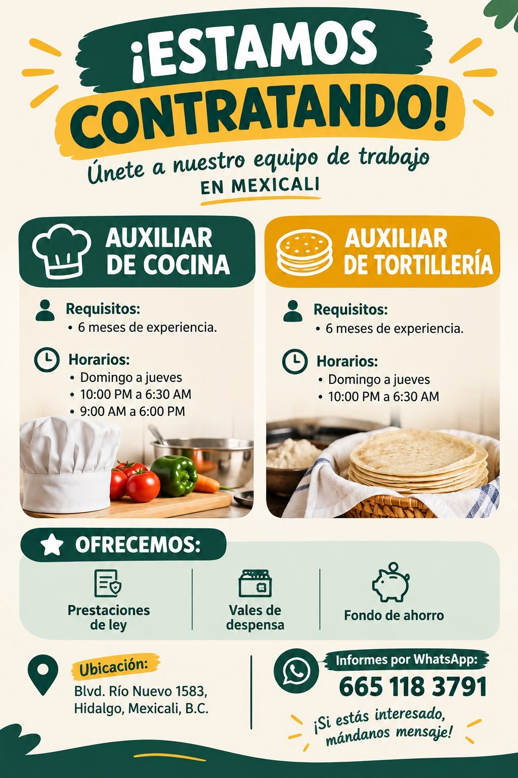 Auxiliar de Cocina