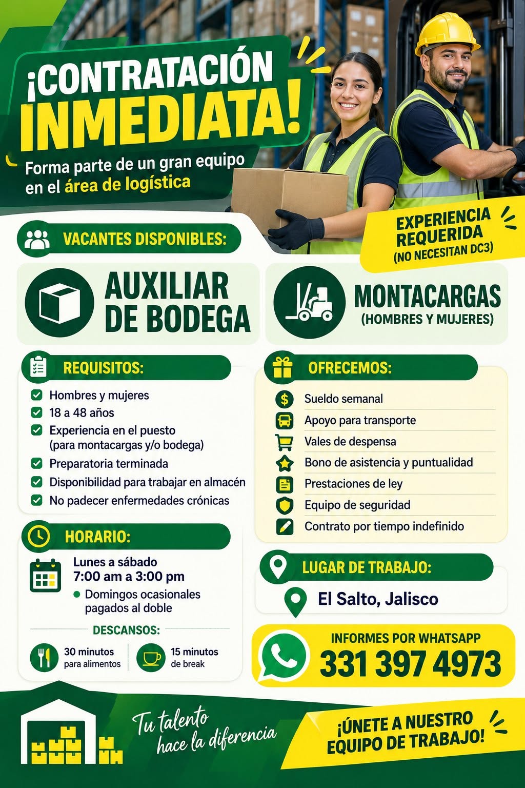 Auxiliar de Bodega