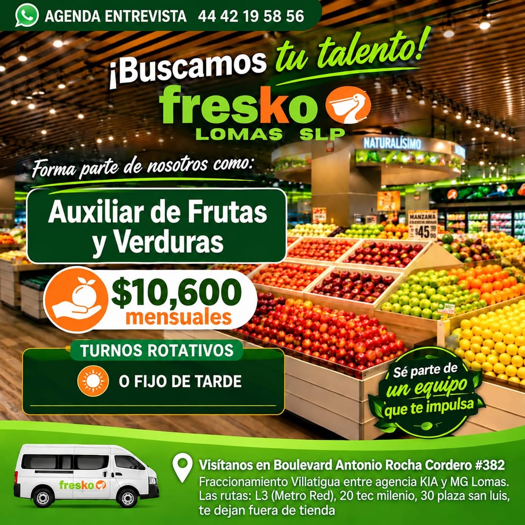 Auxiliar de Frutas y Verduras