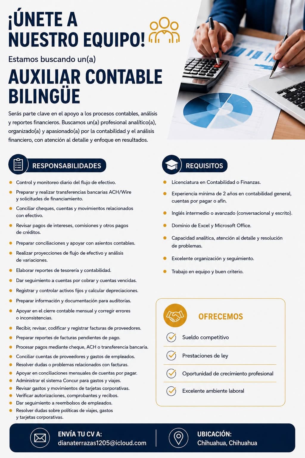 Auxiliar Contable Bilingüe