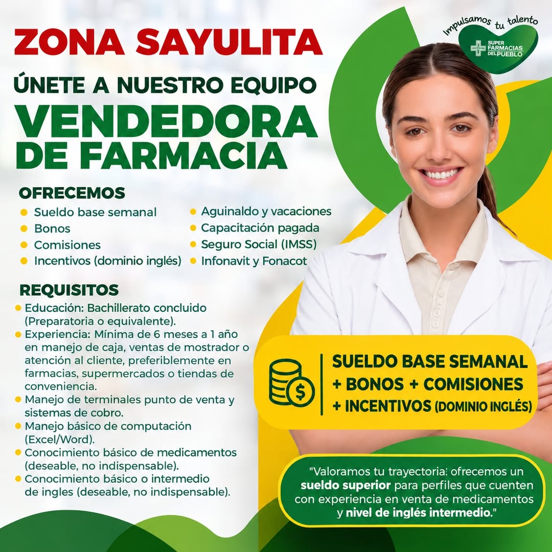 Vendedora de Farmacia