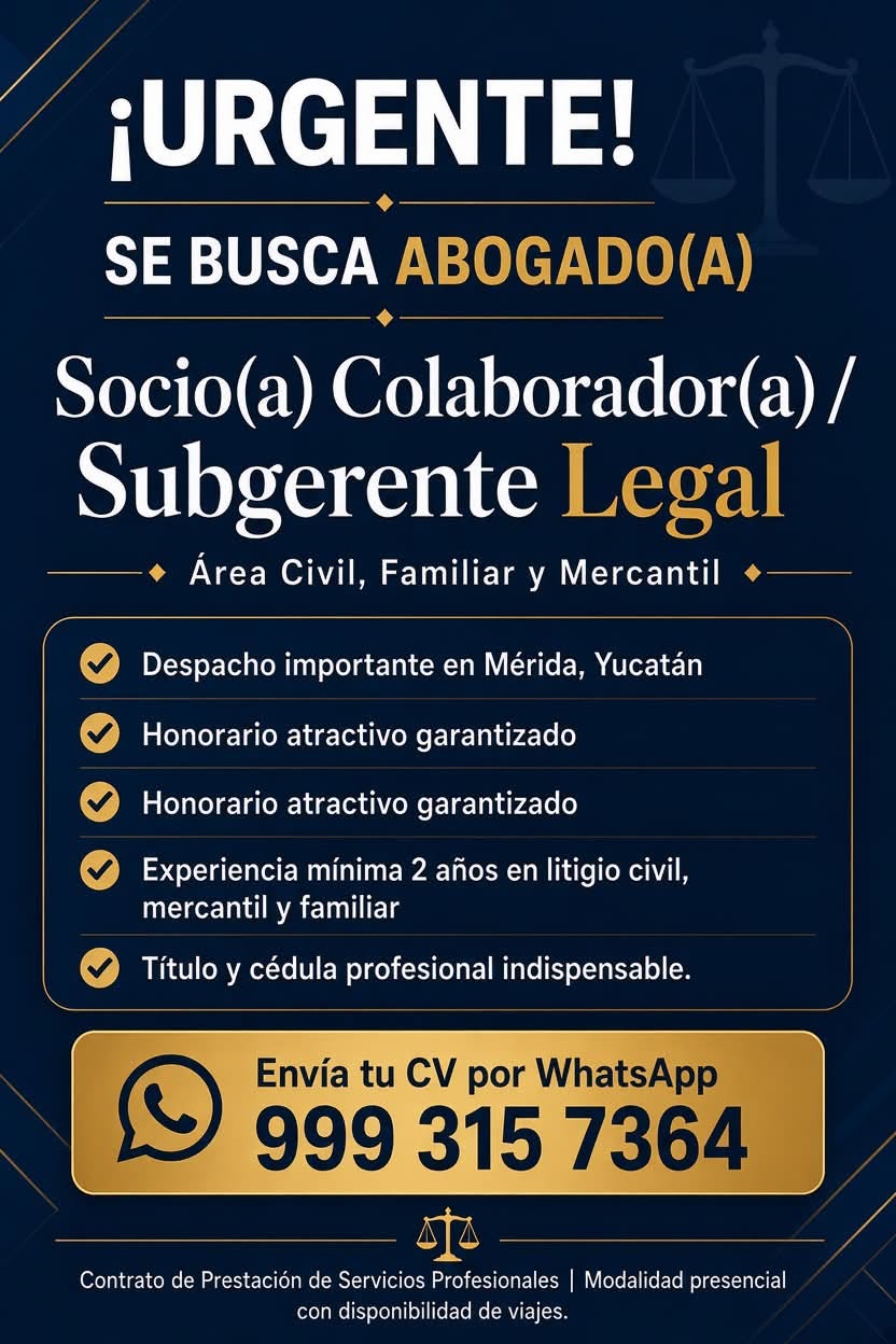Abogado(a) Socio(a) Colaborador(a) Subgerente Legal