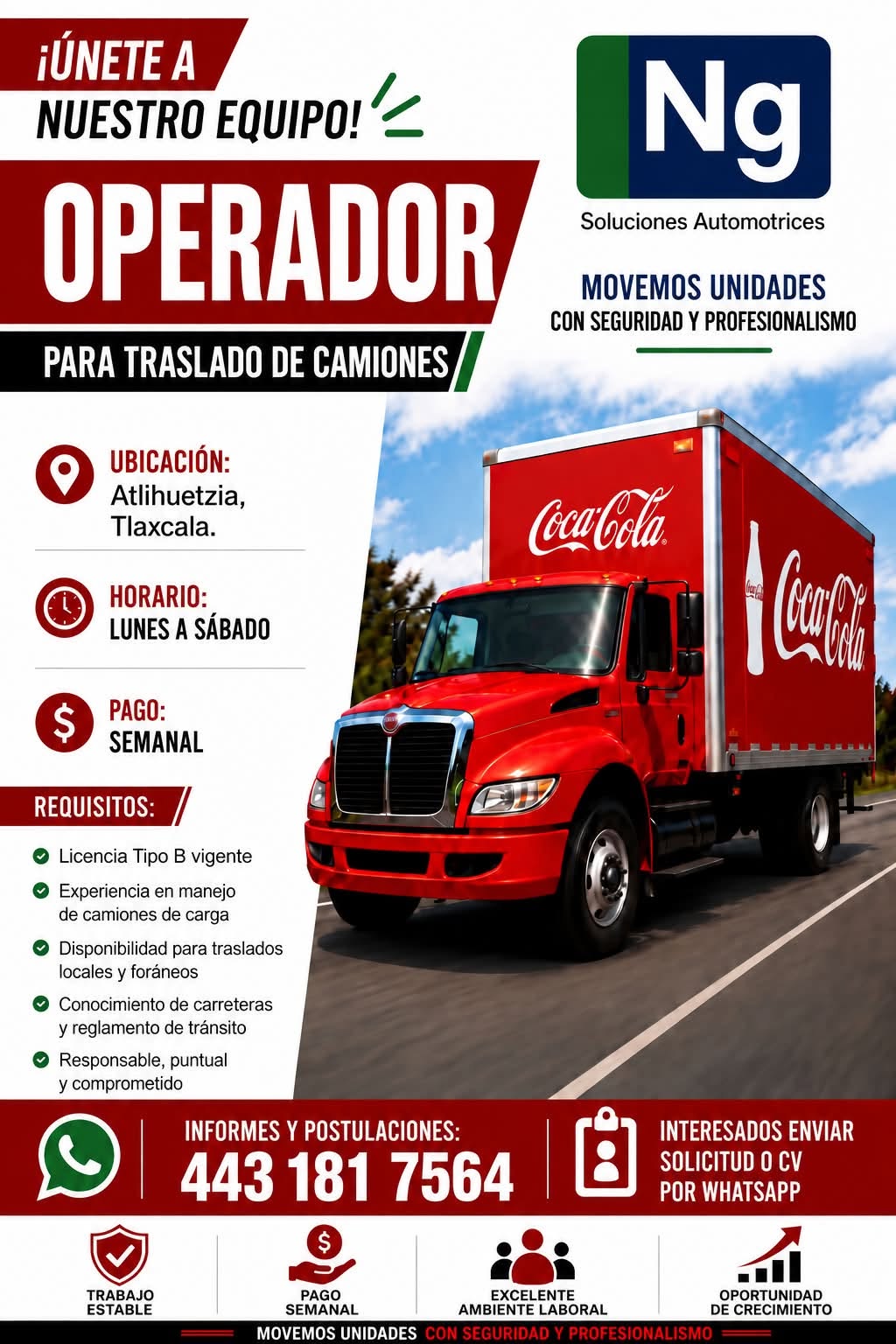 Operador para Traslado de Camiones