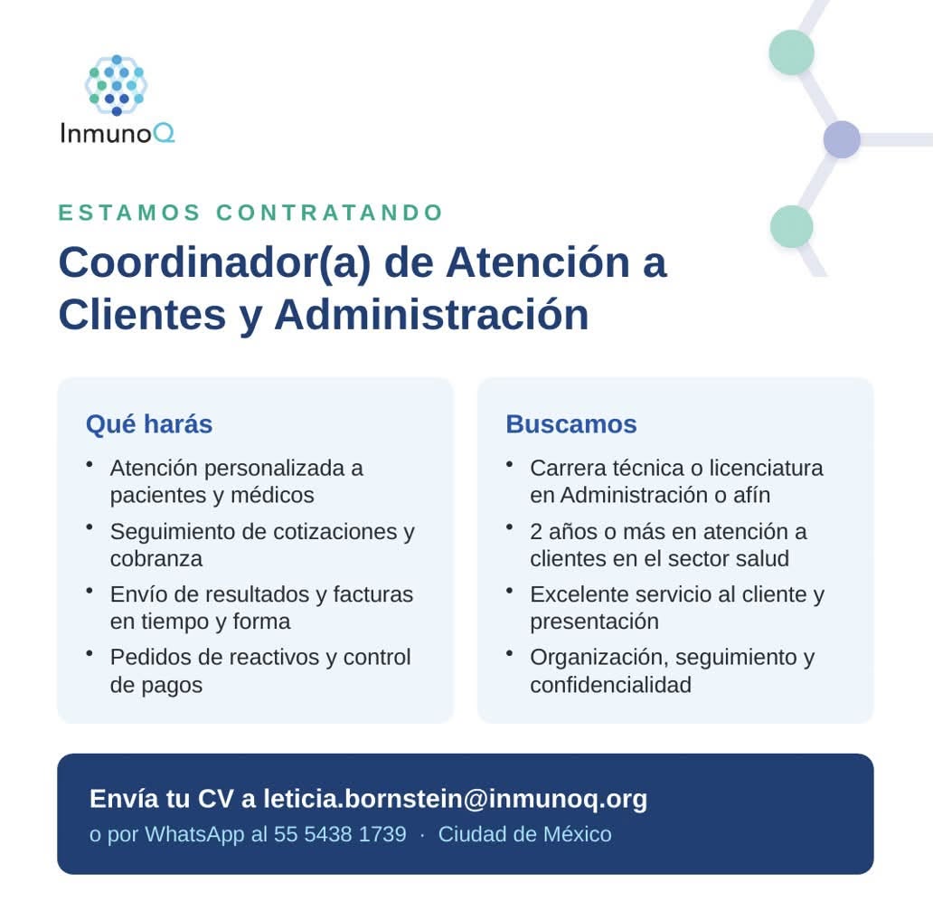 Coordinador(a) de Atención a Clientes y Administración