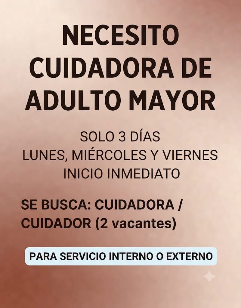 Cuidador de Adulto Mayor