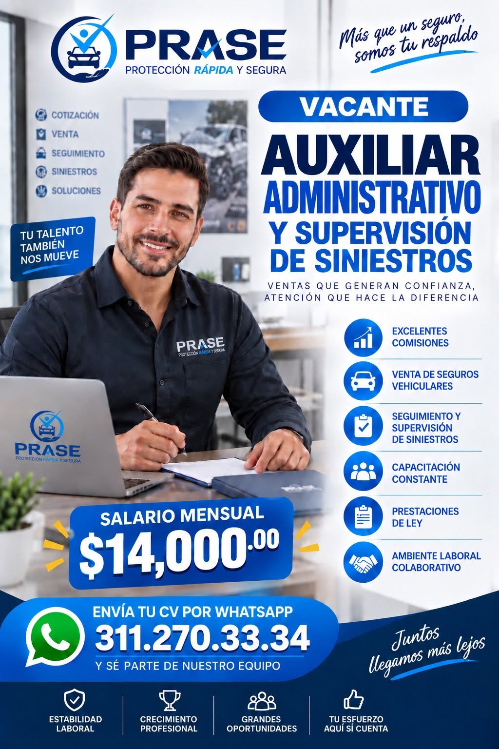 Auxiliar Administrativo y Supervisión de Siniestros