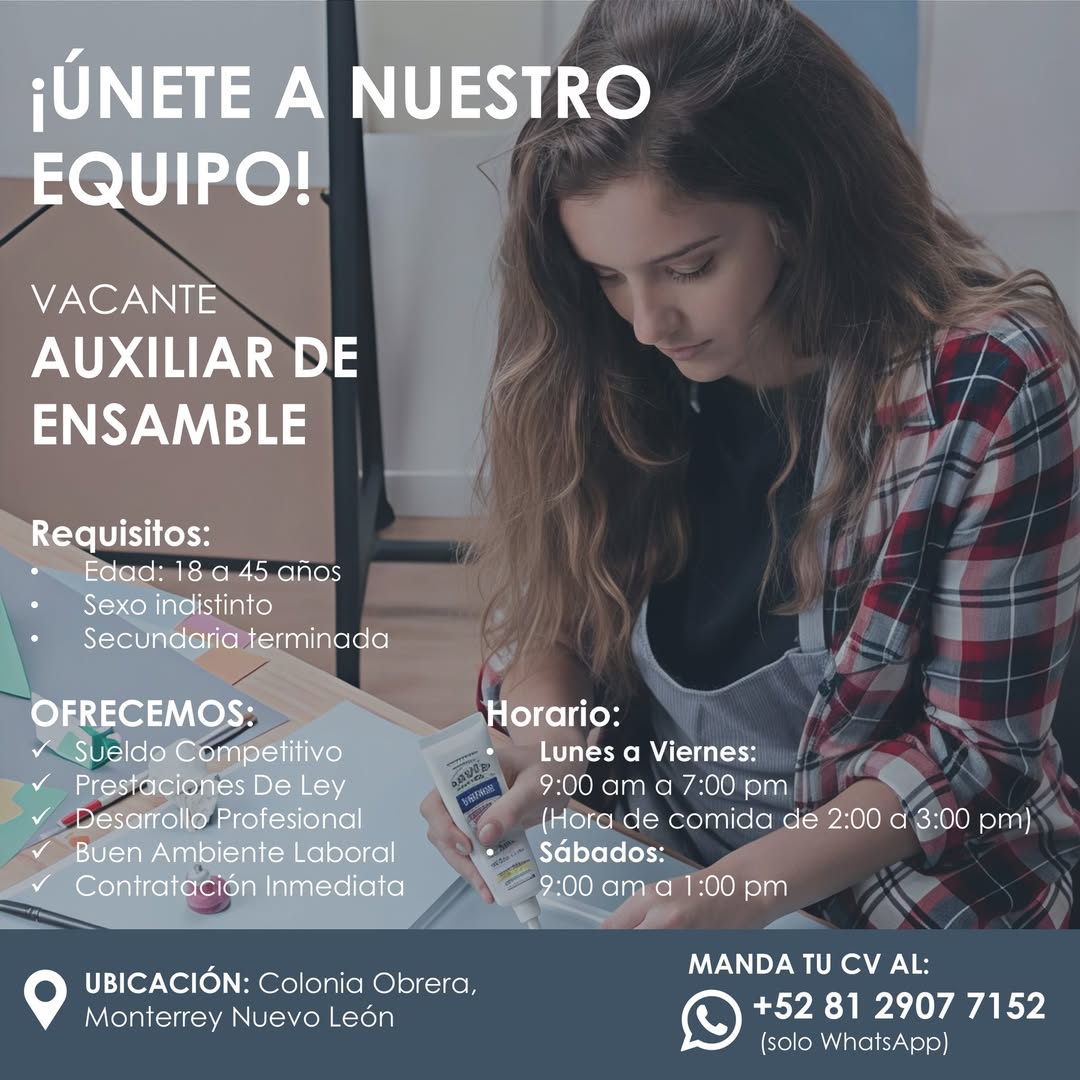 Auxiliar de Ensamble