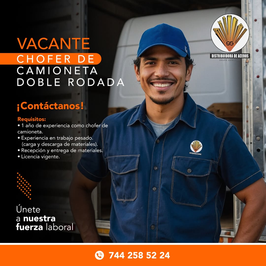 Chofer de Camioneta Doble Rodada