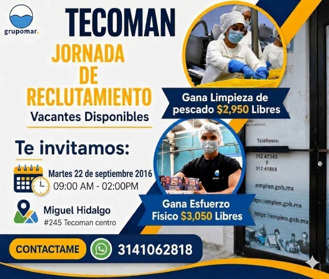 Personal para área de producción