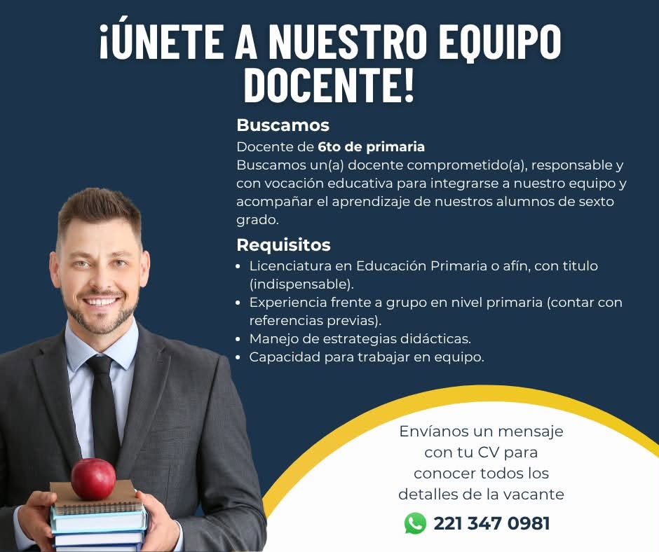 Profesor de 6to grado