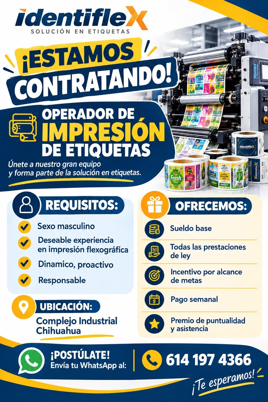 Operador para impresión de Etiquetas