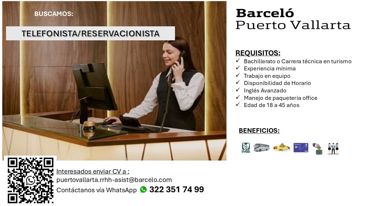 Telefonista/Reservacionista