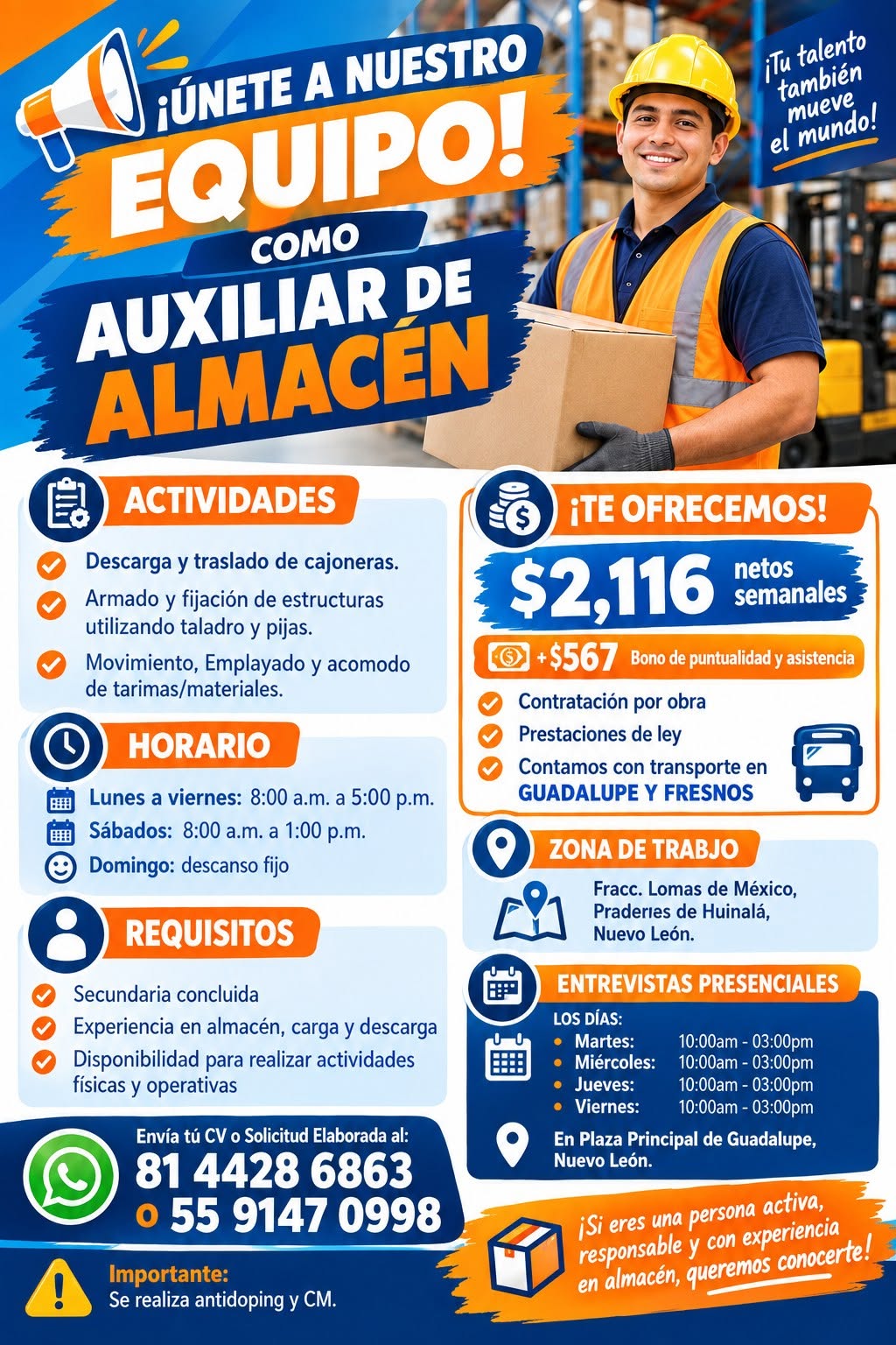 Auxiliar de almacén