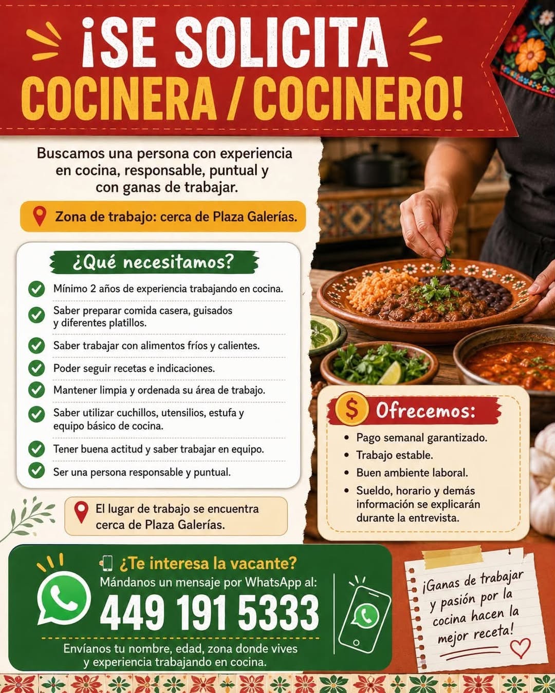 Cocinera / Cocinero