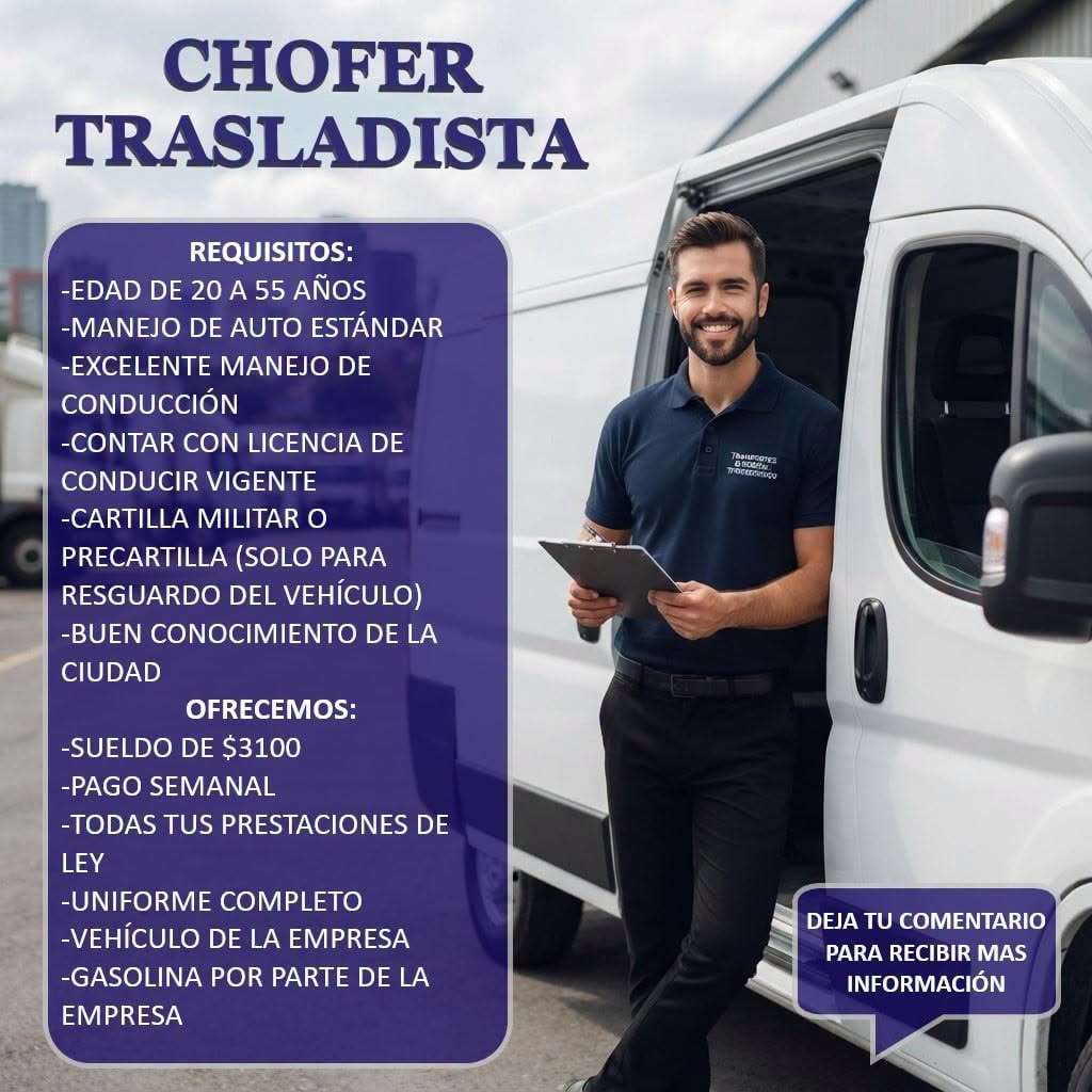 Chófer trasladista de personal