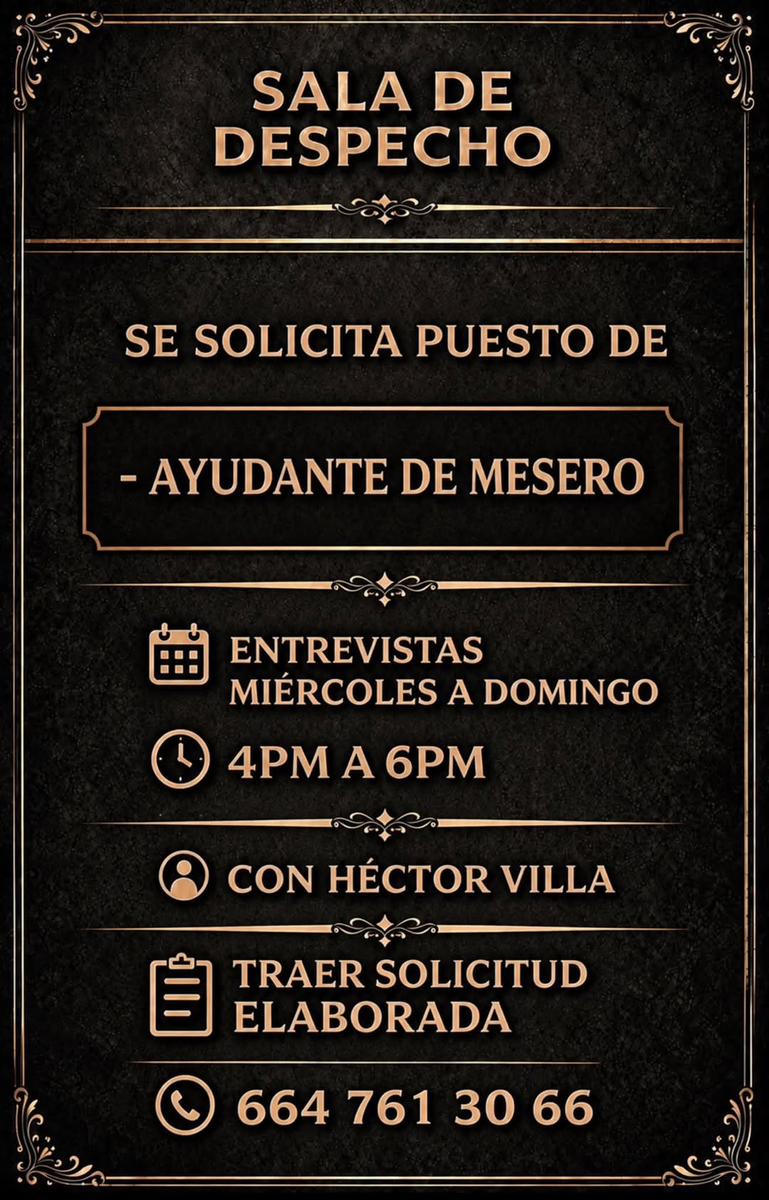 Ayudante de mesero