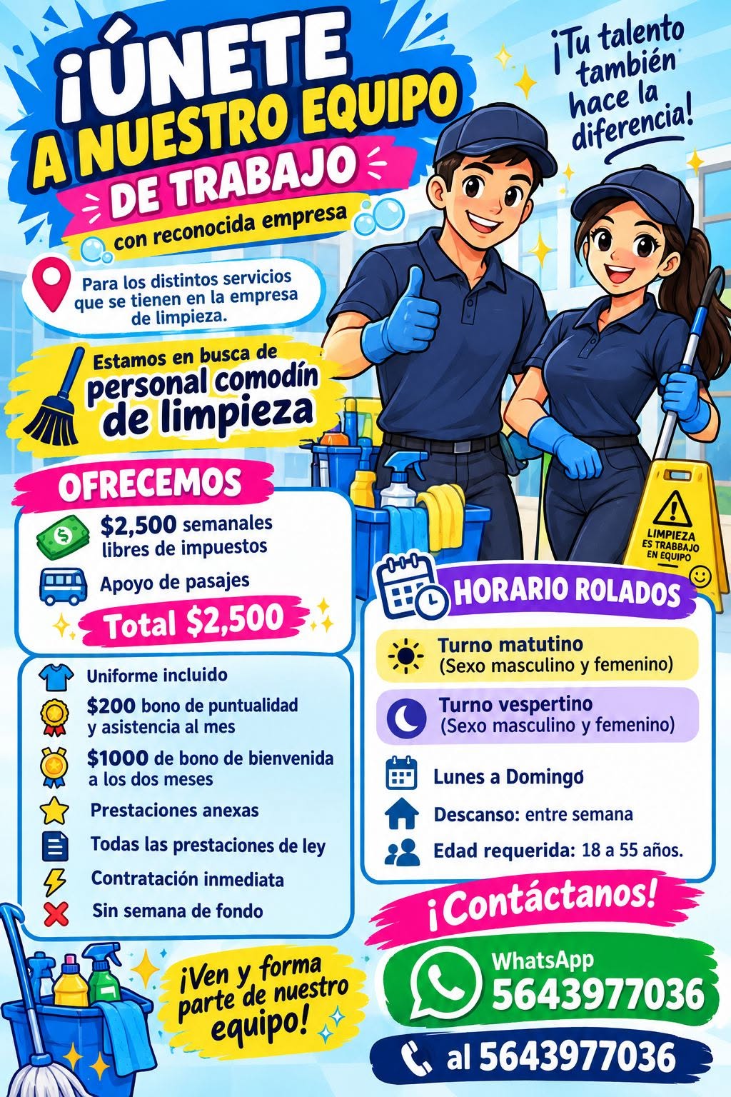 Personal Comodín de Limpieza