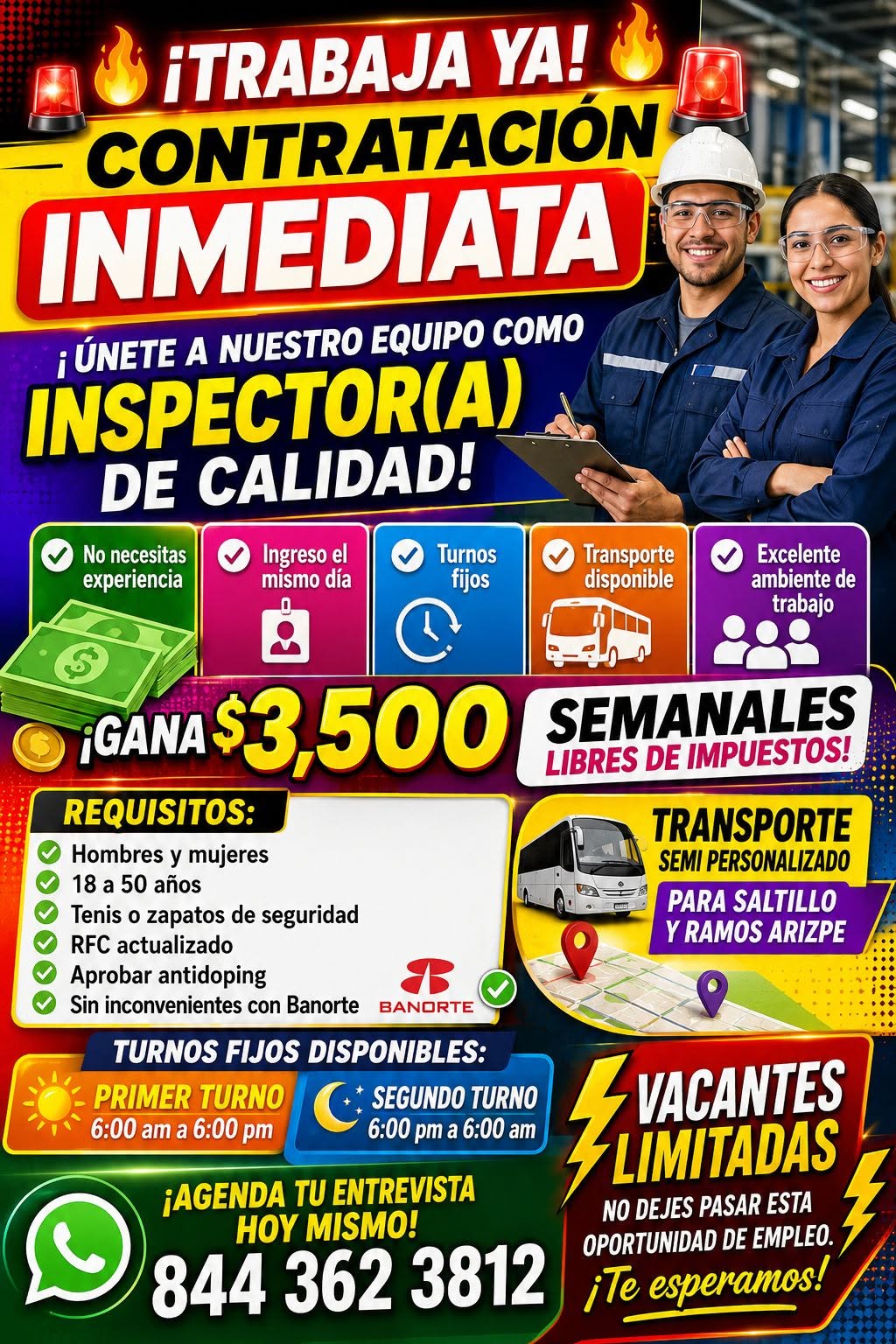 Inspector(a) de Calidad