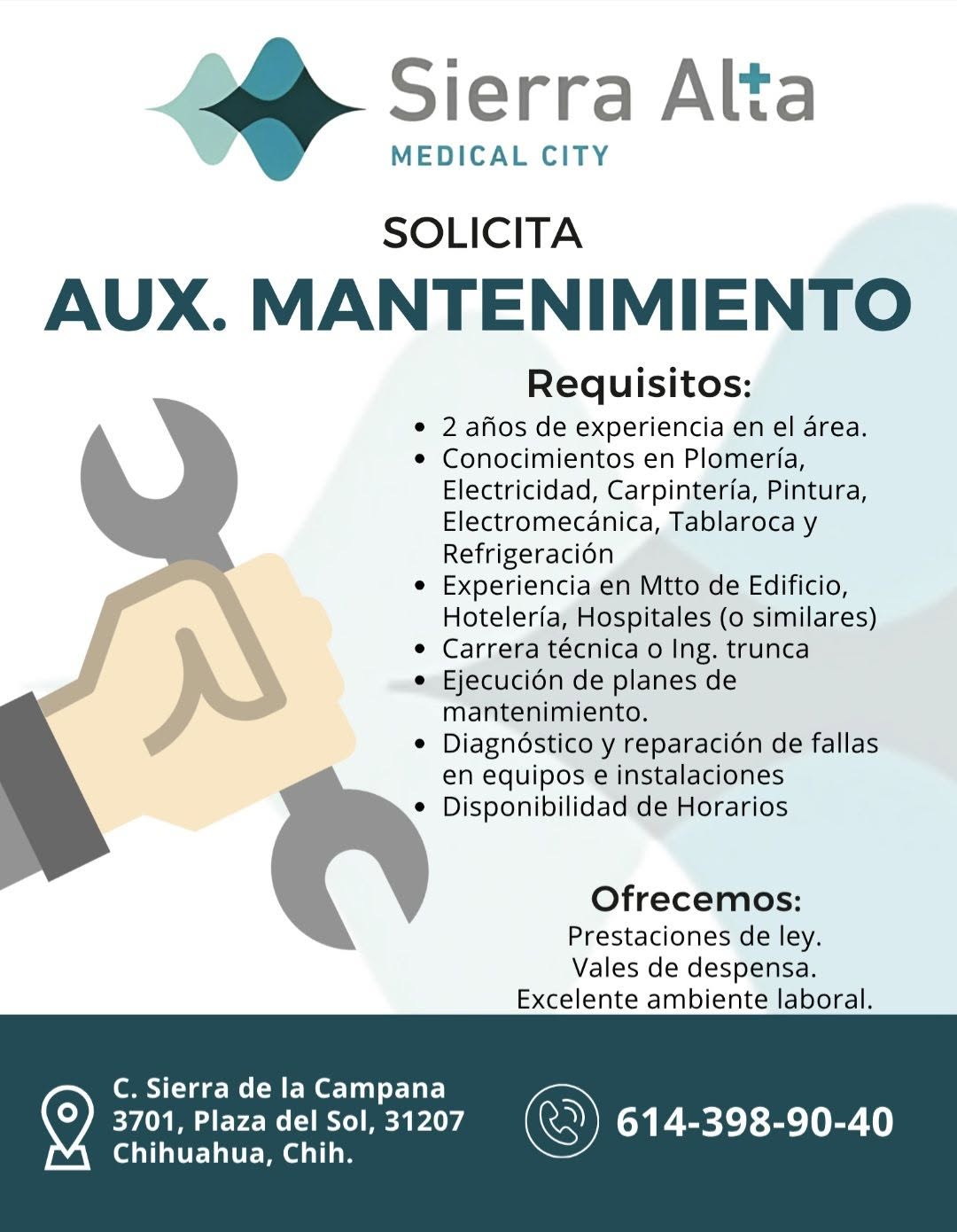 Auxiliar de Mantenimiento