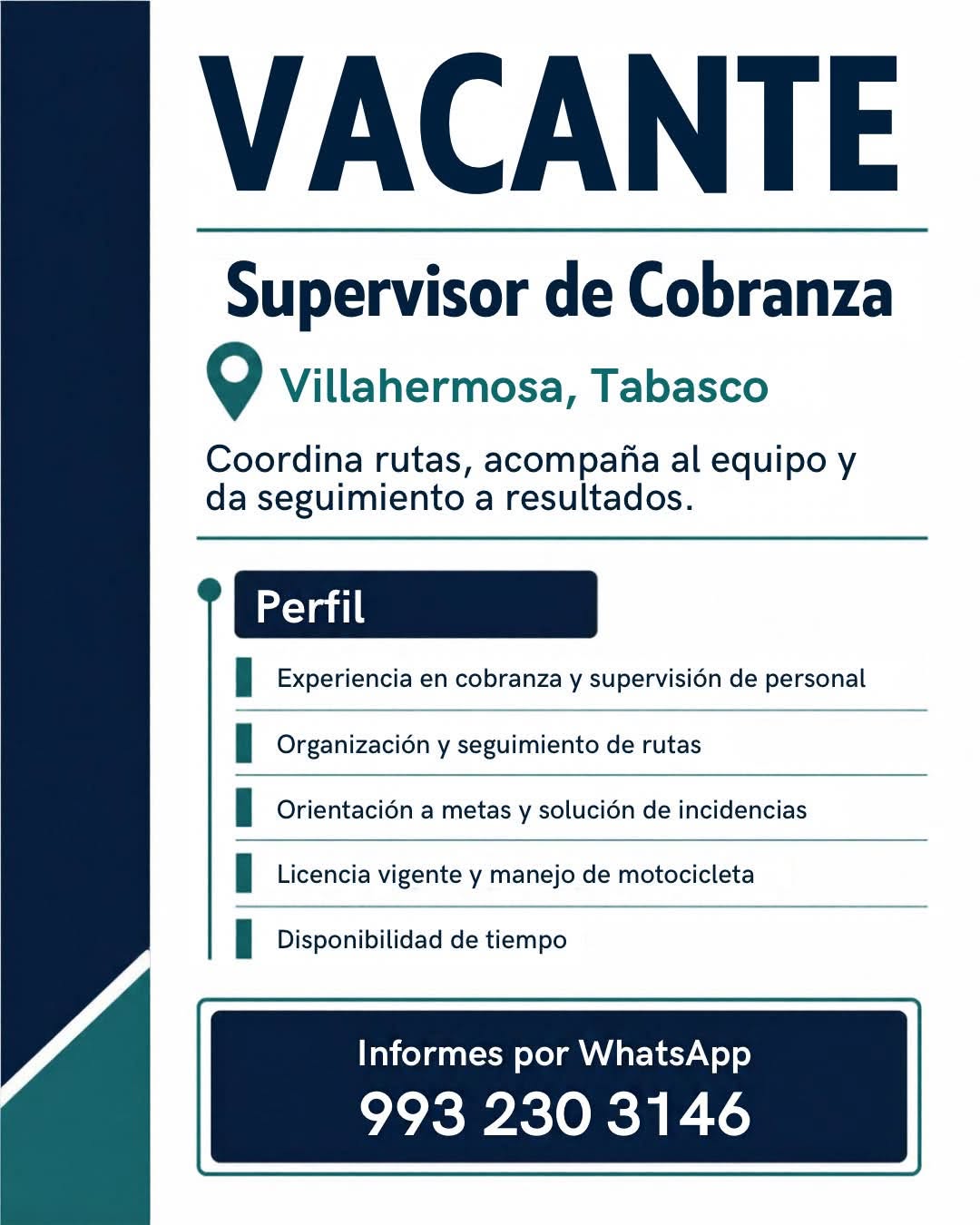 Vacante disponible