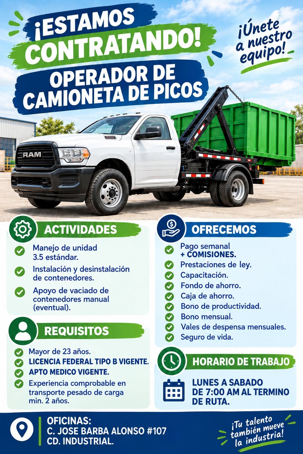 Operador de Camioneta de Picos