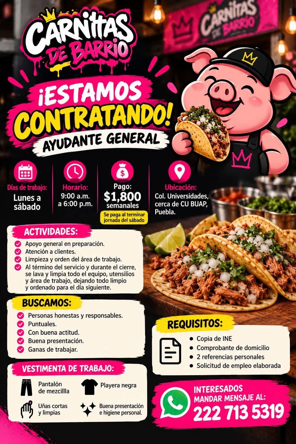 Empleado de Carnitas