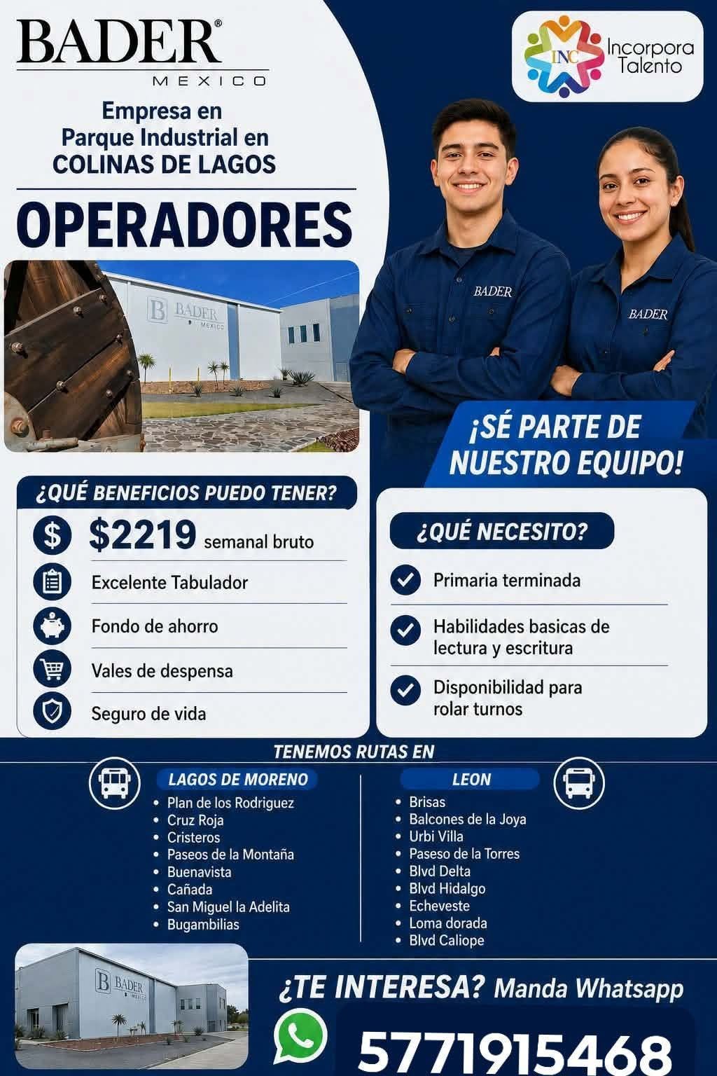 Operadores de Producción
