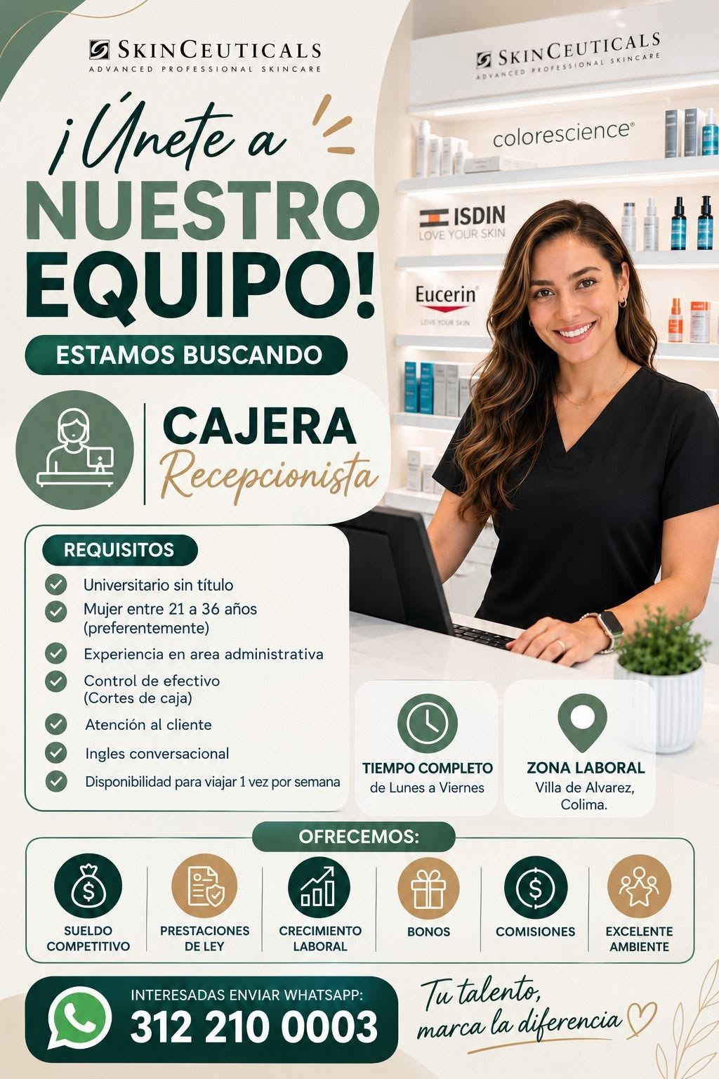 Cajera/Recepcionista