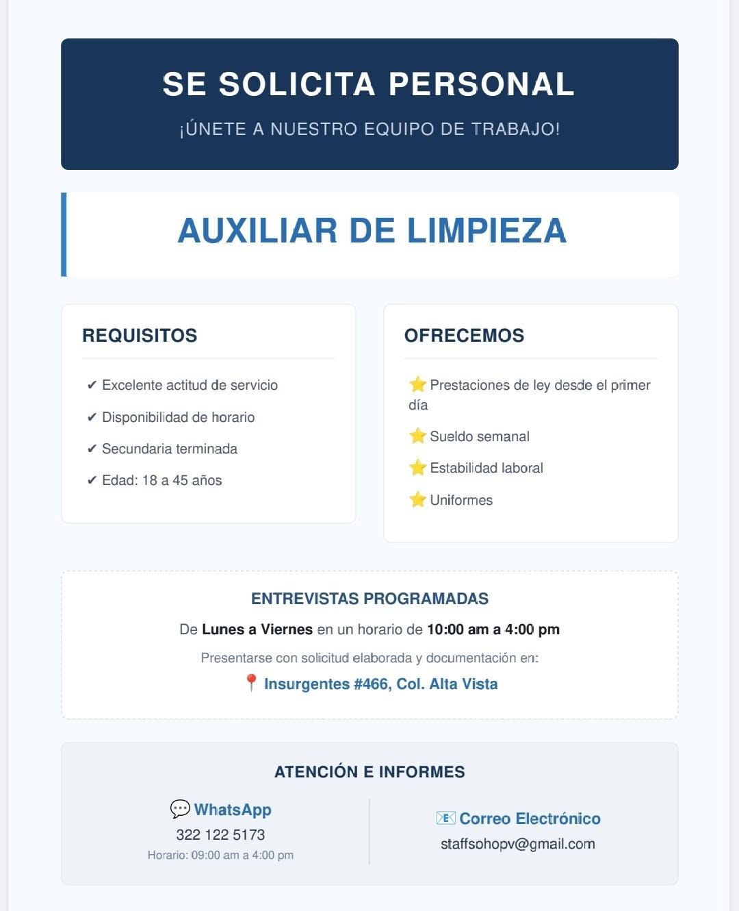 Vacante disponible