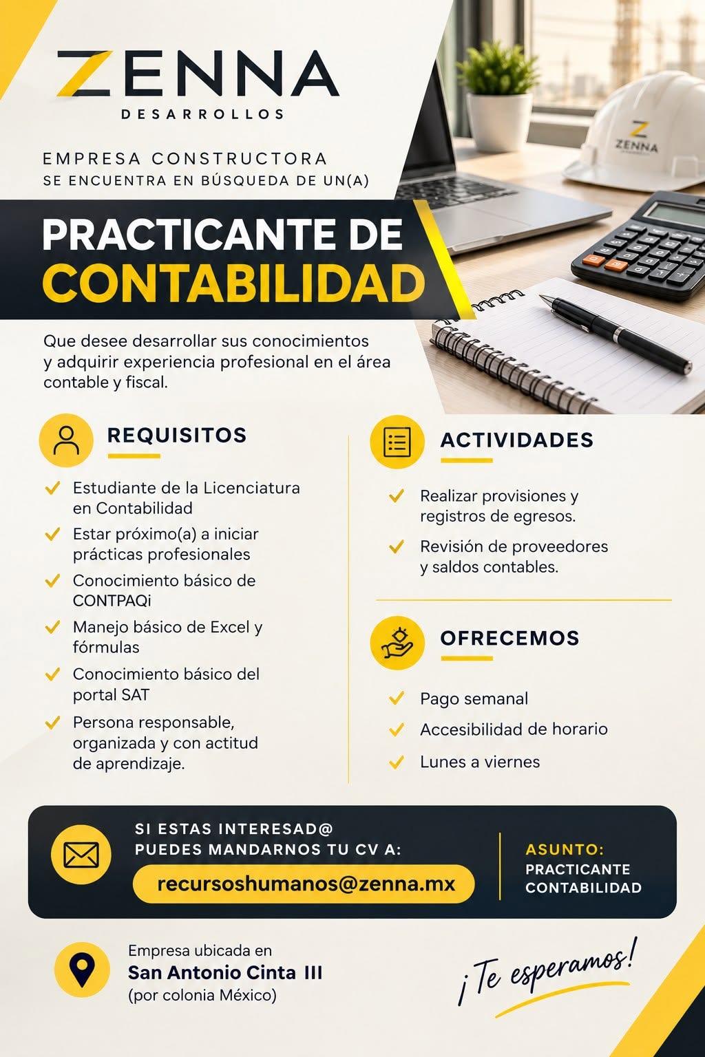 Practicante de Contabilidad