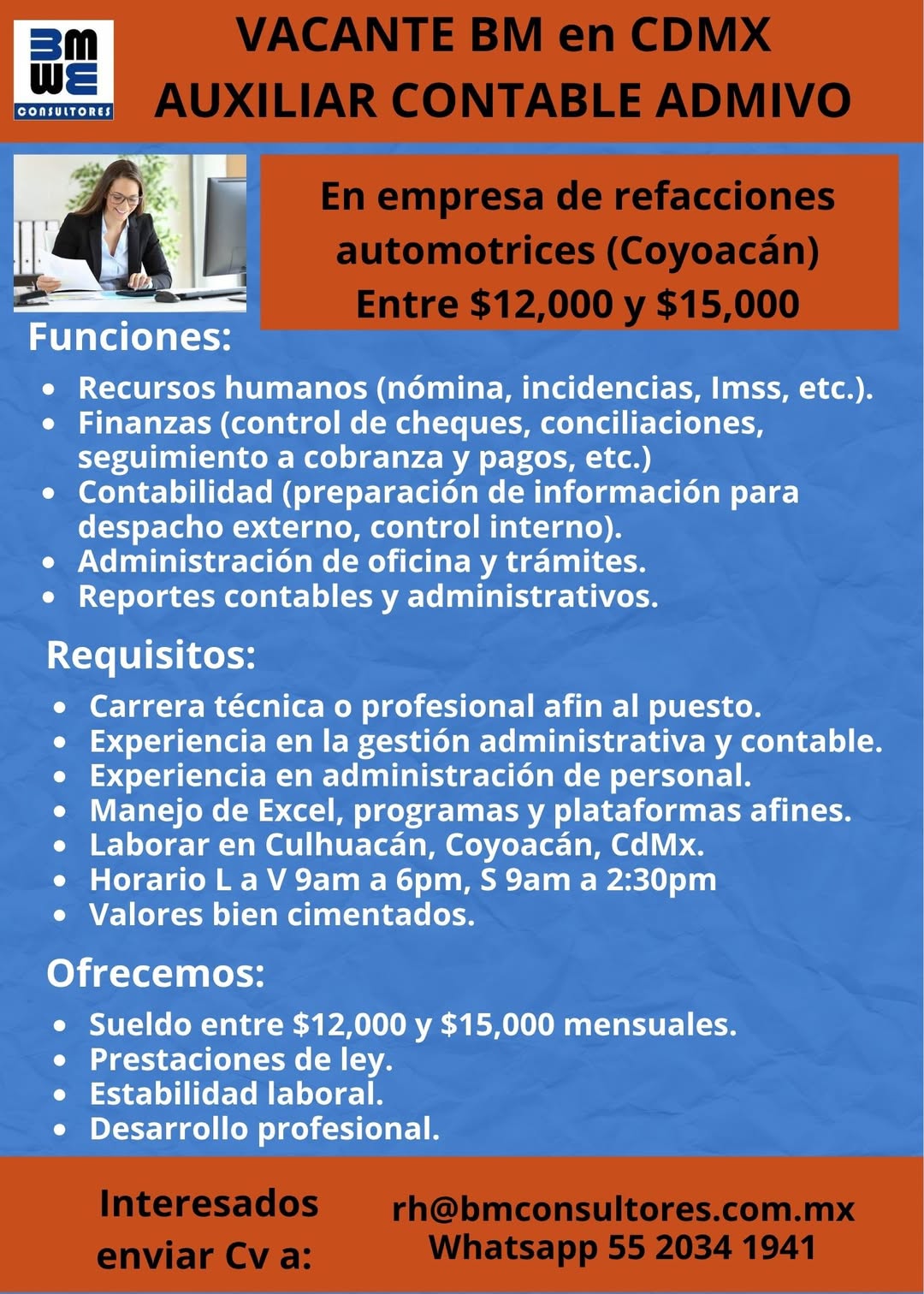 Auxiliar Contable Administrativo