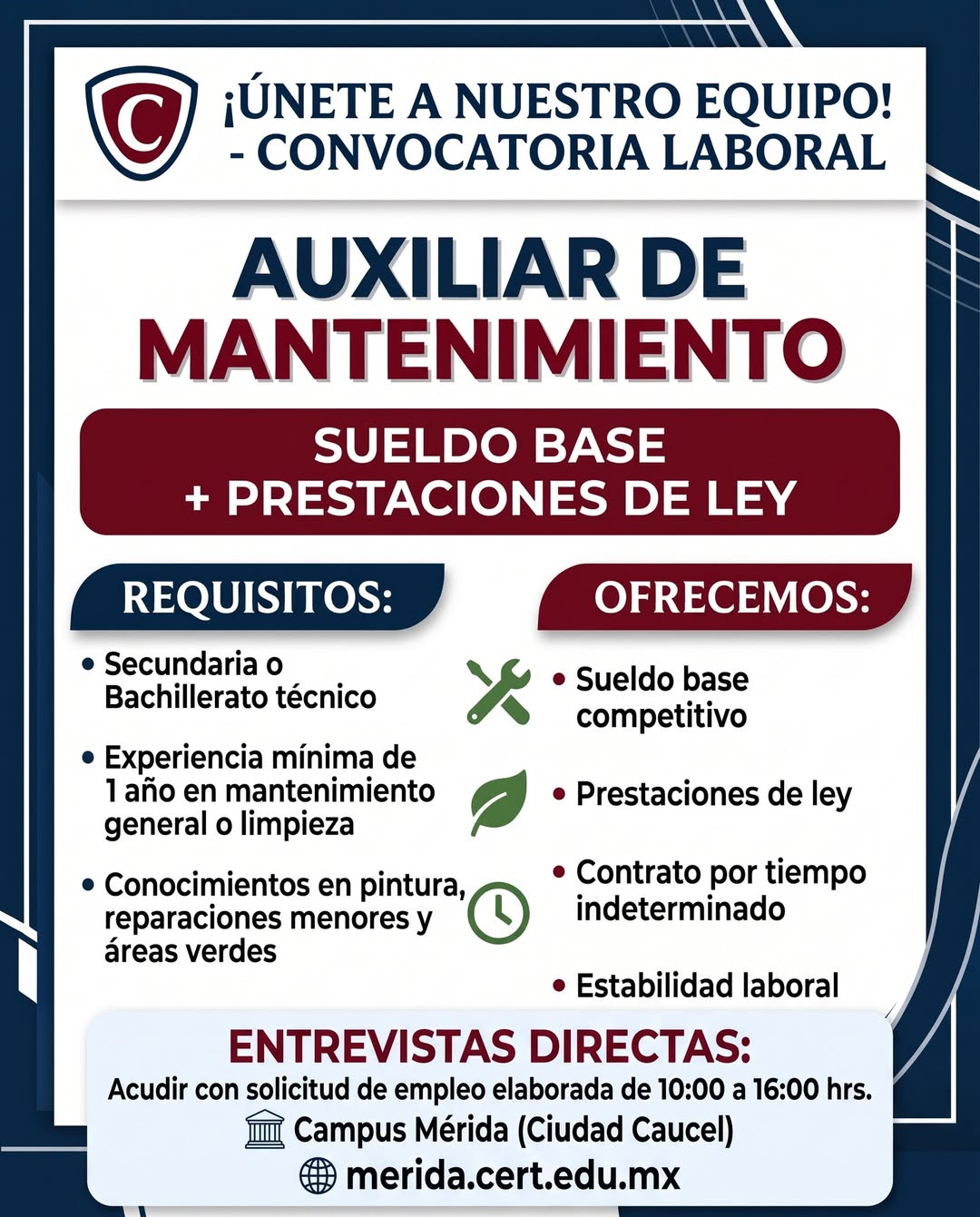 Auxiliar de Mantenimiento