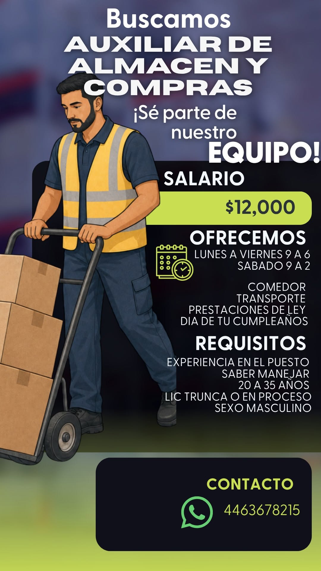 Auxiliar de Compras y Almacén