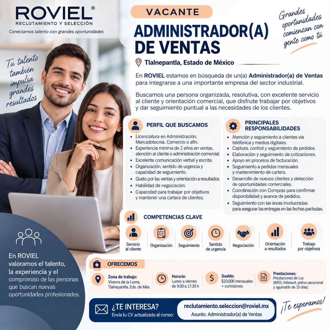 Administrador (a) de Ventas