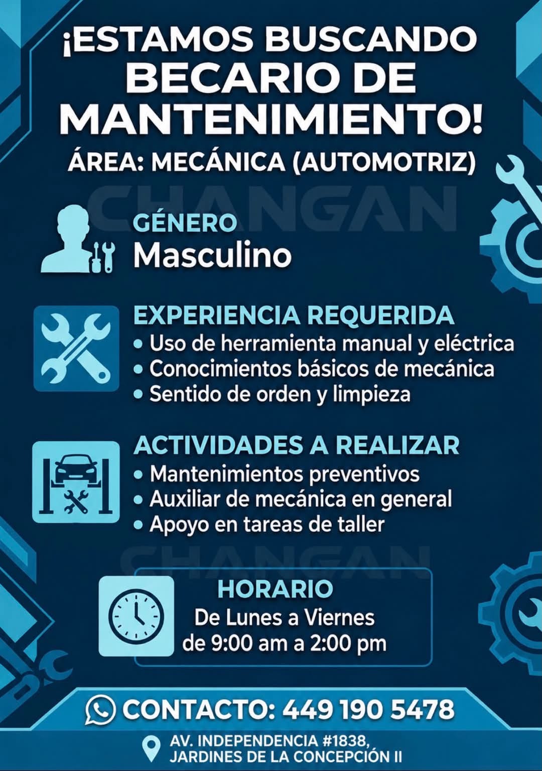 Becario de Mantenimiento