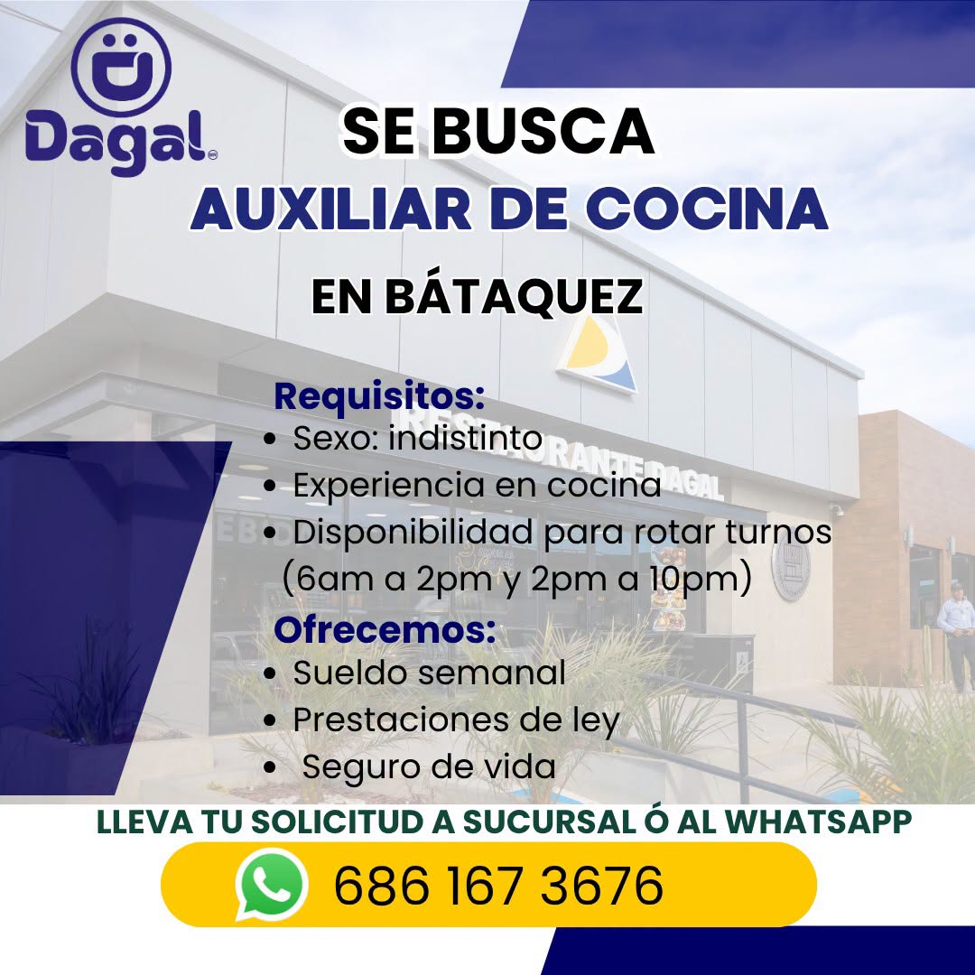 Auxiliar de Cocina