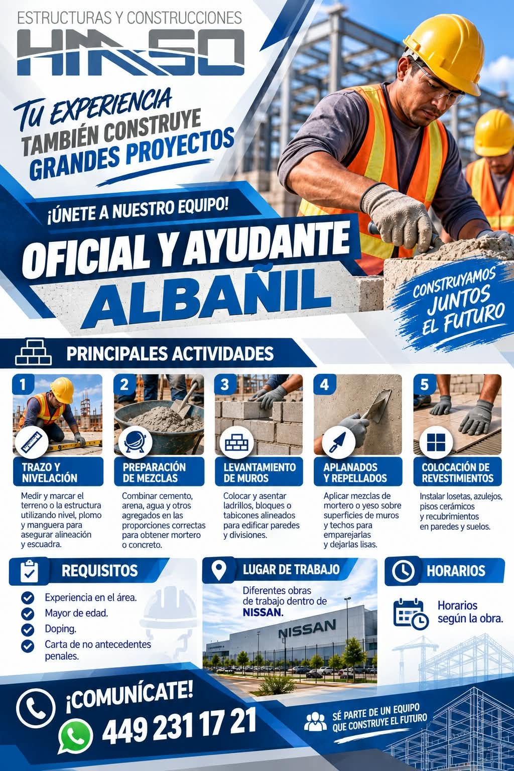 Oficial/Ayudante albañil