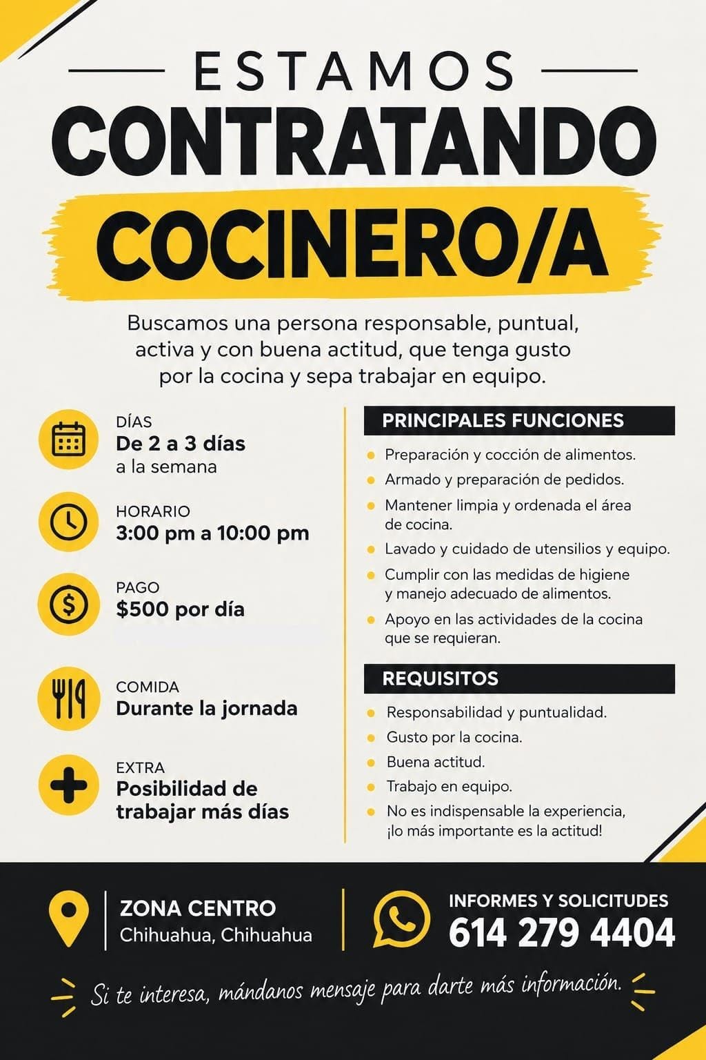 Vacante disponible