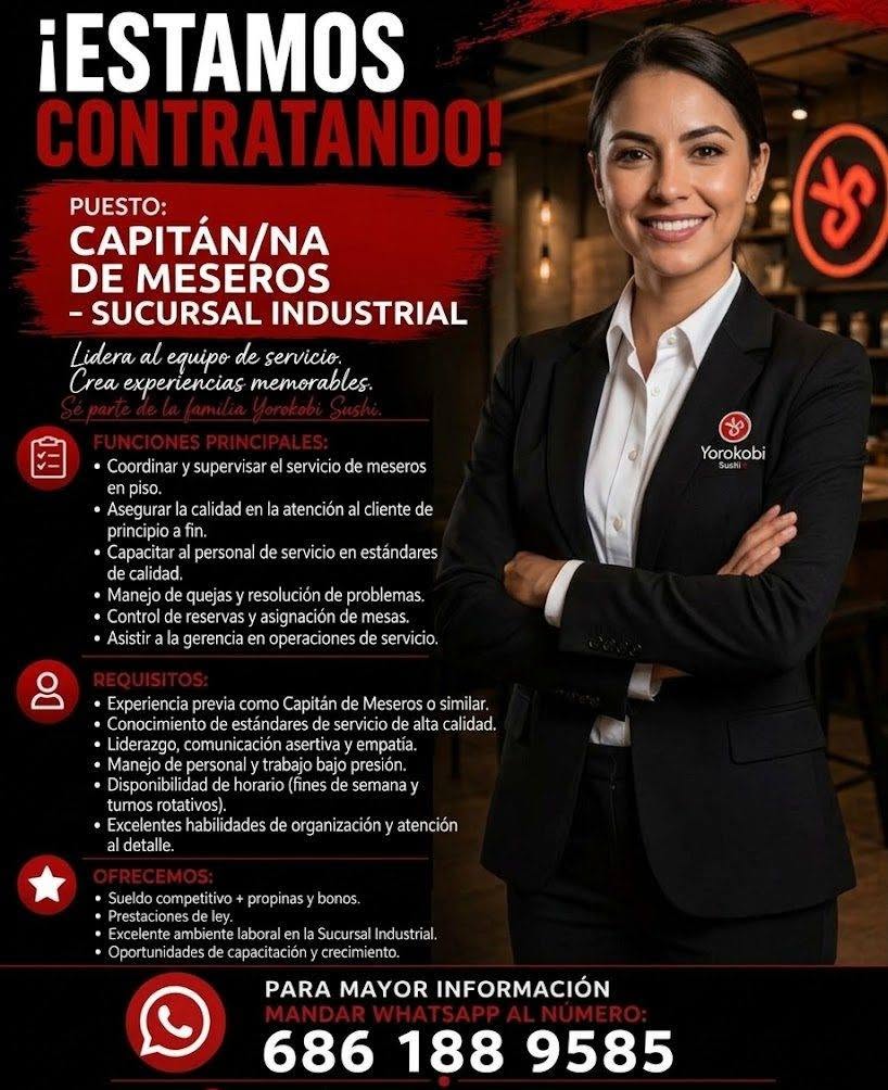 Capitán/a de Meseros