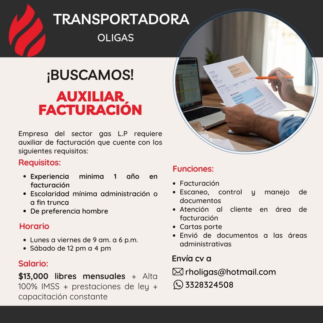 Auxiliar de Facturación