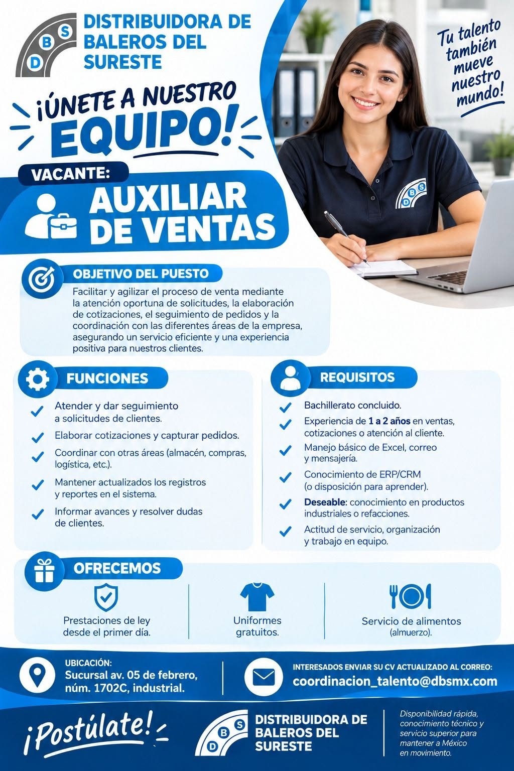 Auxiliar de Ventas