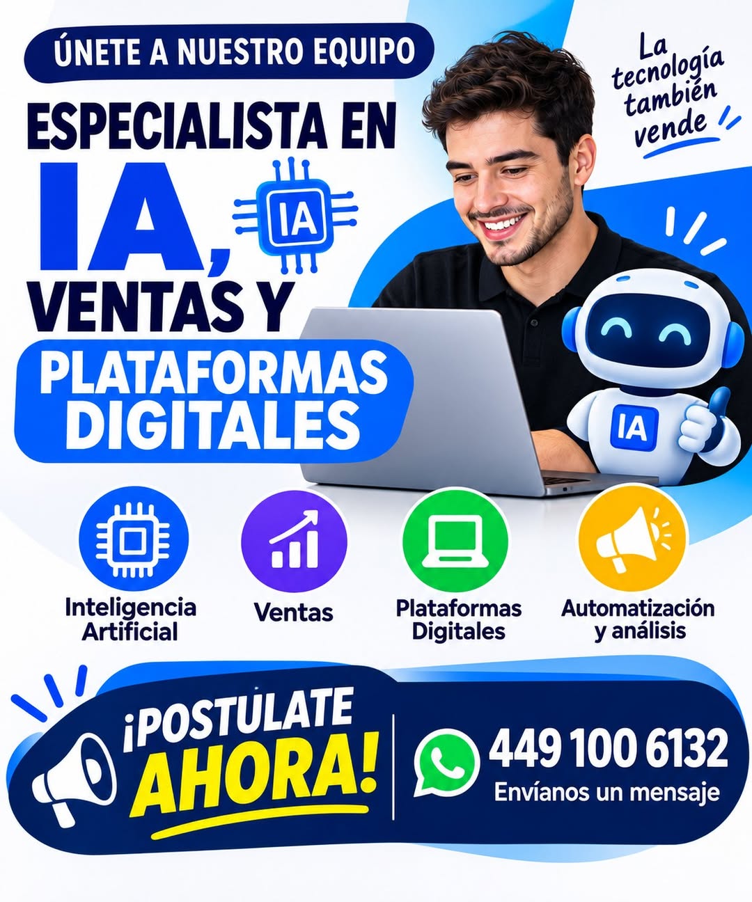 Especialista en IA, Ventas y Plataformas Digitales