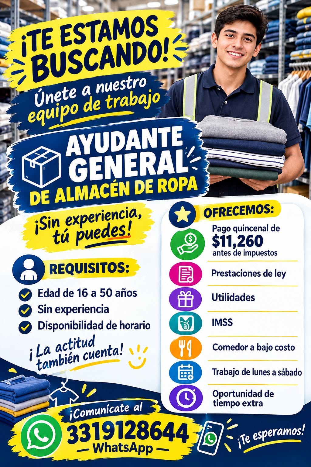 Ayudante general de almacén