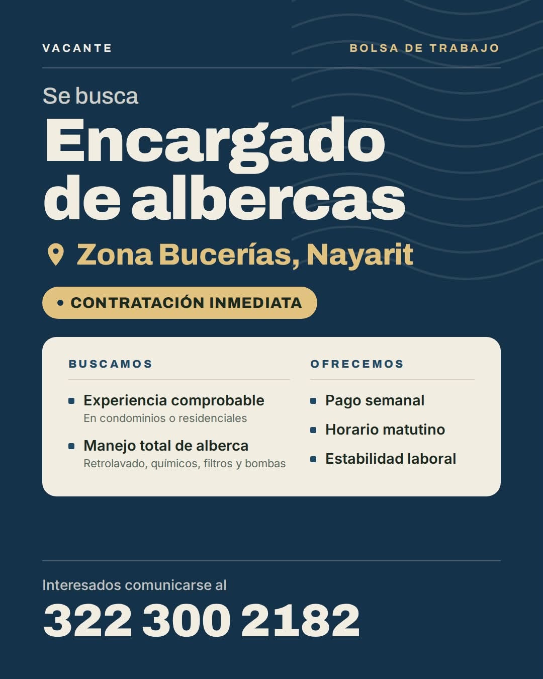 Encargado de Albercas