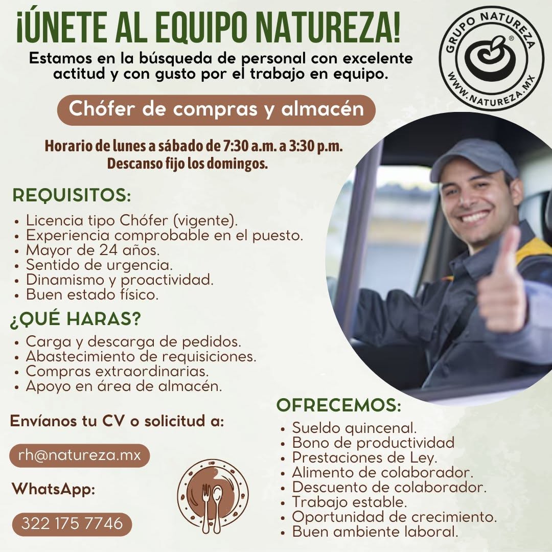 Chofer Almacenista