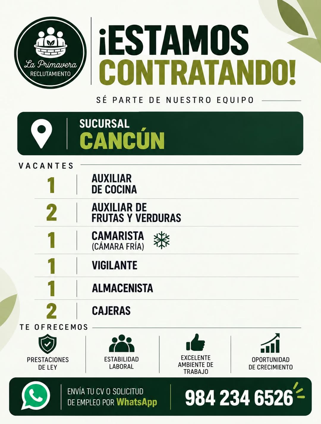 Vacante disponible