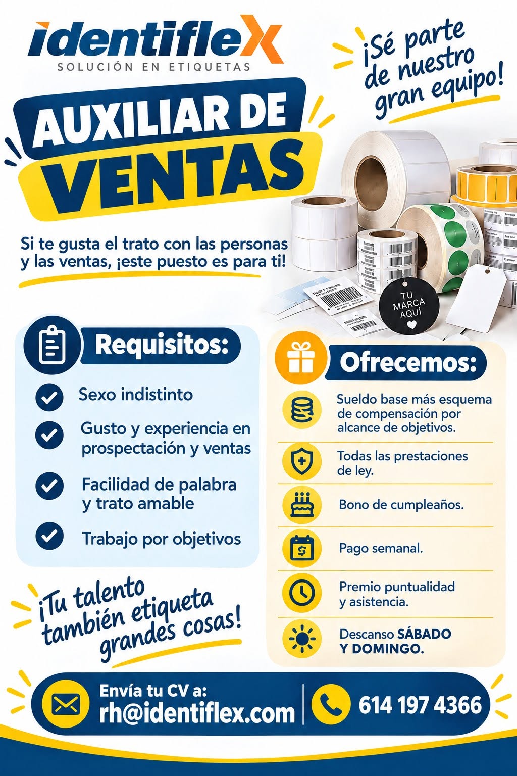 Auxiliar de Ventas