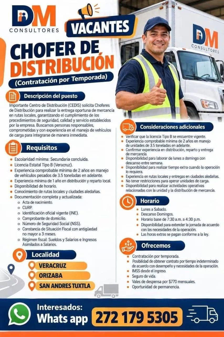 Chofer de distribución