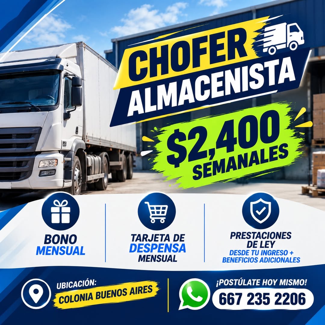 Chofer Almacenista