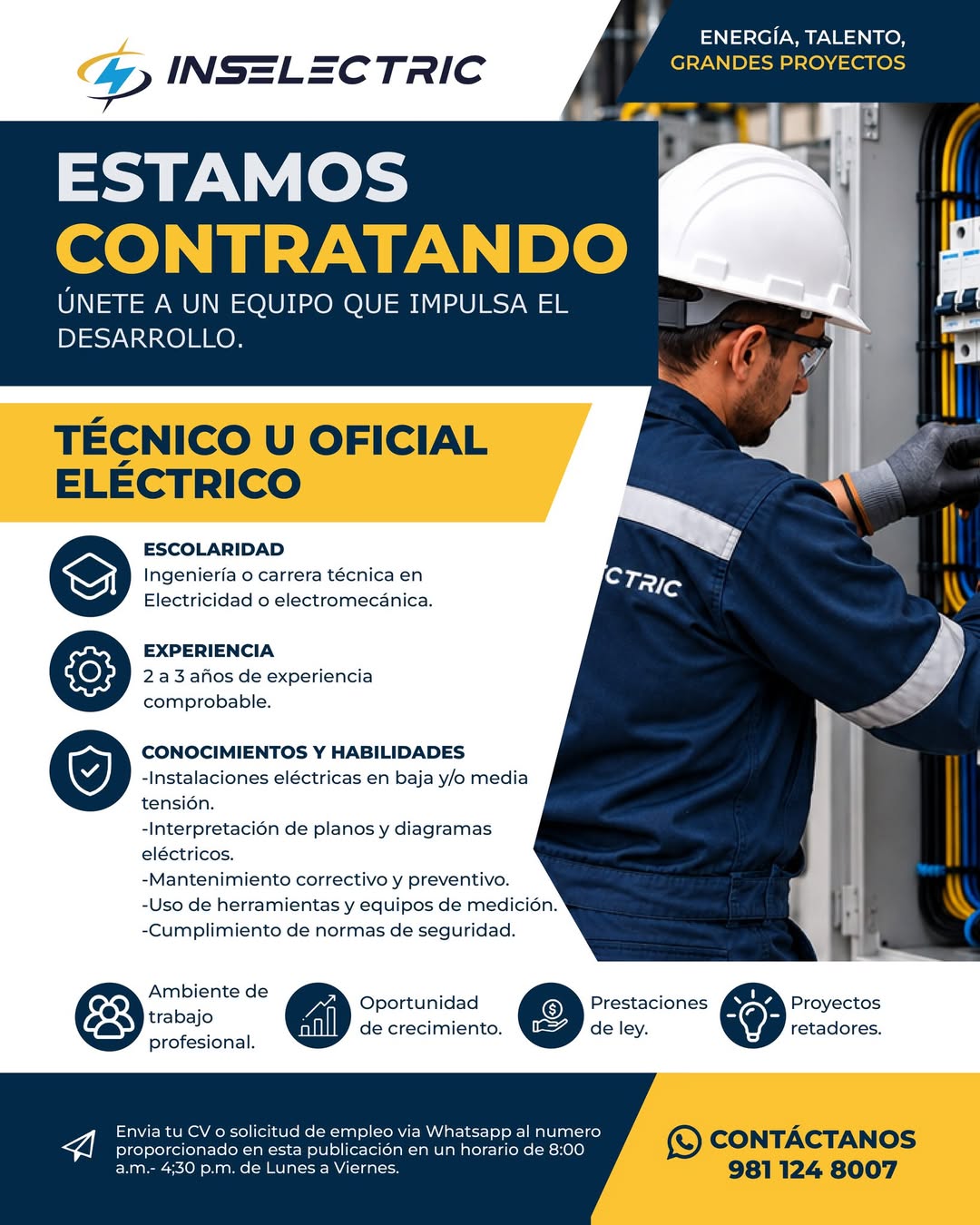 Técnico u Oficial Eléctrico